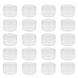 petits contenants de pots de crème cosmétique en plastique contenants de cosmétiques vides avec couvercles 20g