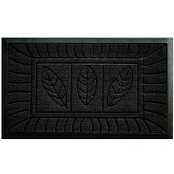 Paris Prix Tapis d'Entrée Feuilles 45x75cm Noir