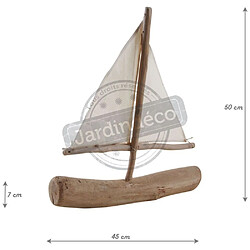 Aubry Gaspard Bateau en bois flotté.