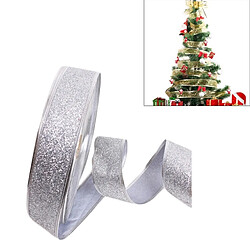 Wewoo Ornements de noël argent 2m décoration de fête de paillettes poudre ruban de d'arbre de