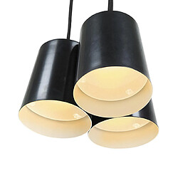 Avis Mes Suspension 3 lampes 27x27x120 cm en métal noir