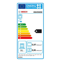 Four intégrable multifonction 71l 60cm a ecoclean inox - hba5560s0 - BOSCH