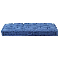 Avis Decoshop26 coussin de canapé palette 100 % coton 120x80x10 cm bleu clair DEC021822