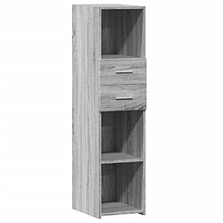 vidaXL Buffet haut sonoma gris 30x42,5x124 cm bois d'ingénierie