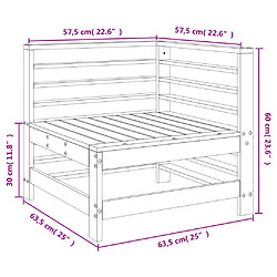 vidaXL Canapé d'angle de jardin bois massif douglas pas cher