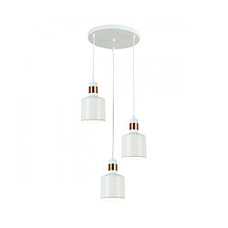 Luminaire Center Suspension moderne Restenza blanc en aluminium