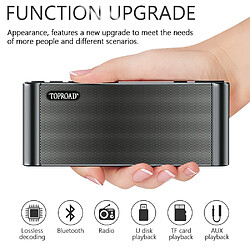 Universal Haut-parleur Bluetooth sans fil Haut-parleur portable Haut-parleur MP3 avec microphone TF FM HiFi Subwoofer Différence de prix profond Haut-Parleur MP3 G Karaoké Lecteur MP3 Douche LCL (Noir) pas cher