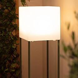 Acheter Ledkia Lampadaire LED Extérieur Solaire Métal RGBW Tiber Rechargeable Vert kaki