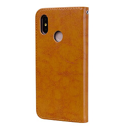 Avis Wewoo Housse Coque en cuir à rabat horizontal pour homme de style Business à texture cire pour Xiaomi Mi 8, avec porte-cartes (portefeuille)