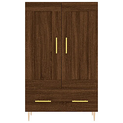 Acheter vidaXL Buffet haut chêne marron 69,5x31x115 cm bois d'ingénierie