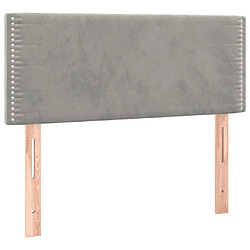 Acheter Maison Chic Tête de lit moderne à LED lumineuse pour chambre - Décoration de lit Gris clair 80x5x78/88 cm Velours -MN61360