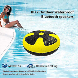 Universal Haut-parleur YH-Bluetooth, haut-parleur Bluetooth flottant imperméable sans fil portable IPX7, avec une fonction TWS, basse lourde, appariement stéréo, durable (jaune)