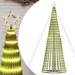 vidaXL Arbre de Noël lumineux conique 1028 LED blanc chaud 403 cm