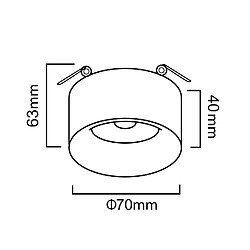 Acheter Luminaire encastré / tube Maclean MCE457 B/G spot, rond, aluminium, GU5.3, 70x40mm, noir/or