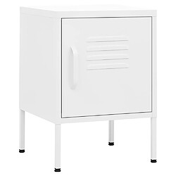 vidaXL Table de chevet Blanc 35x35x51 cm Acier