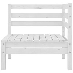 Avis Maison Chic Salon de jardin 3 pcs - Table et chaises d'extérieur - Mobilier/Meubles de jardin Moderne Bois de pin massif Blanc -MN86183