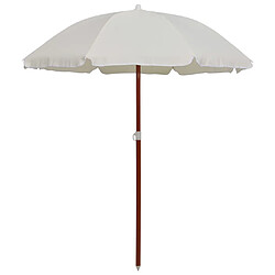 vidaXL Parasol avec mât en acier 180 cm Sable