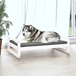 Avis Maison Chic Niche Lit pour chien | Panier couchage pour chien Blanc 105,5x75,5x28 cm Bois de pin solide -GKD26572