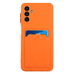 Coque en TPU antichoc avec porte-carte orange pour votre Samsung Galaxy A13 5G