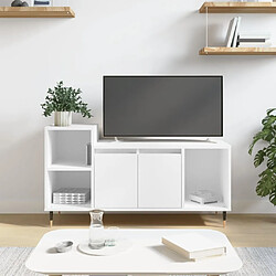 Maison Chic Meuble TV scandinave - Banc TV pour salon Blanc 100x35x55 cm Bois d'ingénierie -MN91584