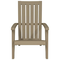 Avis Maison Chic Chaise de jardin - Fauteuil d'extérieur Adirondack marron clair polypropylène -MN42555