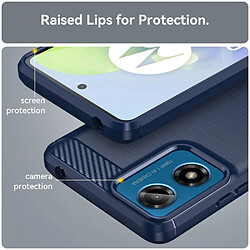 Avis Htdmobiles Coque pour Motorola Moto G04 / G24 - housse etui silicone gel carbone + film ecran - BLEU FONCE