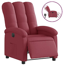 vidaXL Fauteuil inclinable électrique Rouge bordeaux Tissu