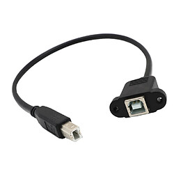 Acheter USB 2.0 B Femelle Panneau de Prise à B Mâle Câble d'Extension Imprimante 30cm Noir