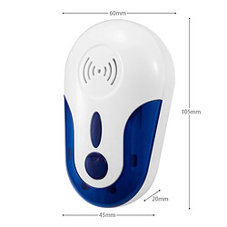 Avis Wewoo 4W électronique ultrasonique anti-moustique rat blanc et bleu Mouse cafard insecte antiparasitaire répulsif, prise de l'UE, AC 90-250V +