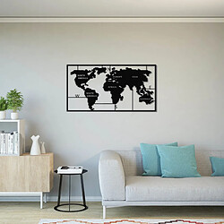 EPIKASA Décoration Murale en Métal Carte du Monde