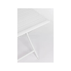 Acheter Mes Table de jardin pliante 110x70x71 cm en alu blanc - BAIO