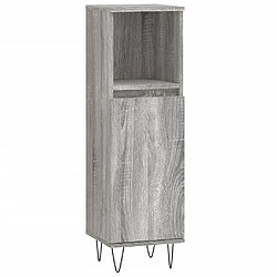 Maison Chic Armoire salle de bain,Meuble de rangement de salle de bain,Meuble haut sonoma gris 30x30x100 cm -GKD550999