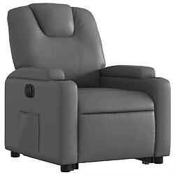 Avis vidaXL Fauteuil inclinable électrique gris similicuir