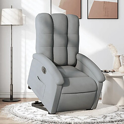 Maison Chic Fauteuil Relax pour salon, Fauteuil inclinable électrique gris clair tissu -GKD61811