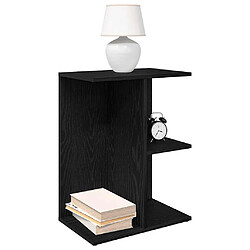 vidaXL Table de chevet chêne noir 46,5x29x61 cm bois d’ingénierie