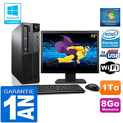 PC Lenovo M92p SFF Intel G630 Ram 8Go Disque 1 To Wifi W7 Ecran 19" - Occasion