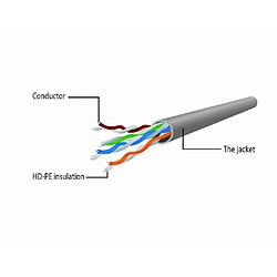 Gembird Câble réseau Ethernet UTP gris Cat.6 de 30 m PP6U-30M