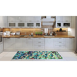 Alter Chemin de cuisine, 100% Made in Italy, Tapis résistant aux taches avec impression numérique, Tapis antidérapant et lavable, Modèle Cactus - Britney, cm 180x52