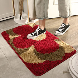 LUUCOZK Tapis de porte d'entrée antidérapants pour entrée intérieure - Rouge 3-40x60cm