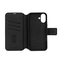 Decoded Étui pour iPhone 16 Plus Folio MagSafe avec Porte-cartes et Coque Détachable Noir