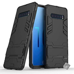 Htdmobiles Coque rigide anti choc pour Samsung Galaxy S10 + film ecran - NOIR