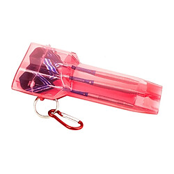 Avis Wewoo Sport Portable Dart Box En Transparent et rouge Plastique Conteneur De Stockage Fléchettes Cas avec Clé Boucle