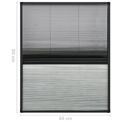 Acheter vidaXL Moustiquaire plissée pour fenêtre Aluminium 60x80cm avec auvent