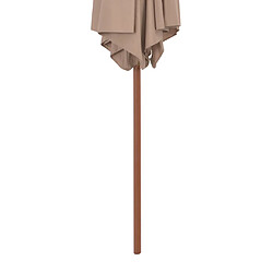 Avis Helloshop26 Parasol avec mât en bois 270 cm taupe 02_0008115