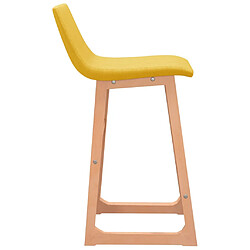 Avis vidaXL Tabourets de bar lot de 2 jaune moutarde tissu