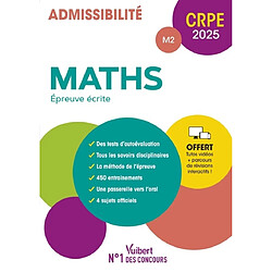 Maths, épreuve écrite : admissibilité M2 : CRPE 2025