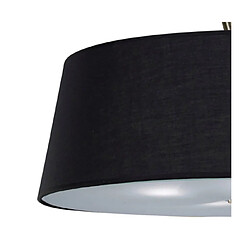 Inspired Ninette Semi Flush 4 Light E27, laiton antique avec abat-jour noir pas cher