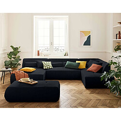 Lisa Design Onyx - pouf d'appoint - en velours côtelé pas cher