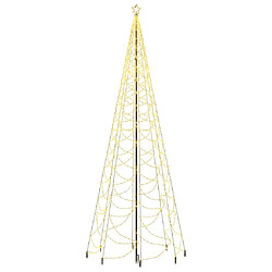 vidaXL Arbre de Noël avec poteau en métal 1400 LED blanches chaudes 5m