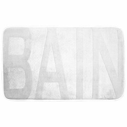 Paris Prix Tapis de Bain Microfibre Relief 45x75cm Blanc